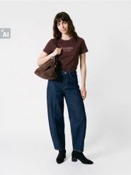 Jeansy barrel leg z przeszyciami - niebieski. Niebieskie jeansy Sinsay, bez wzorów. Za 69.99 zł.