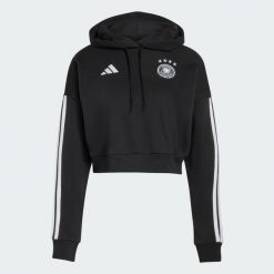 Bluza z kapturem Niemcy DNA. Czarne bluzy Adidas, l, bez wzorów, z bawełny, z kapturem. Za 259.00 zł.