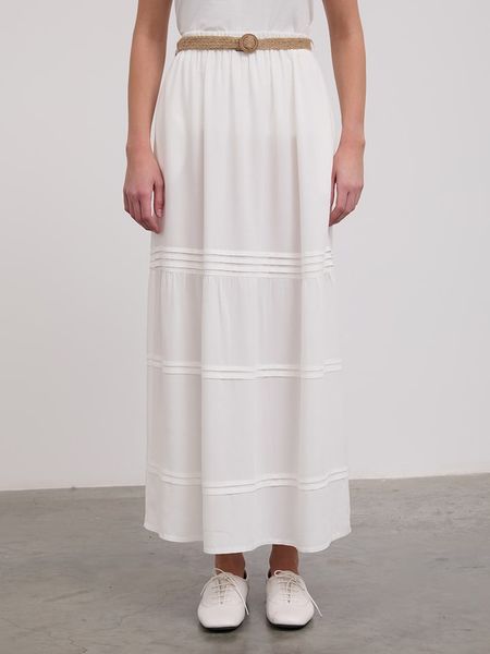 BGN Spódnica w kolorze białym rozmiar: 36. Białe spódnice BGN, na imprezę, bez wzorów, z tkaniny, maxi. Za 78.28 zł.