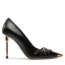 Szpilki Elisabetta Franchi. Czarne szpilki Elisabetta Franchi, bez wzorów, bez obcasa, na szpilce, bez zapięcia. Za 2,999.00 zł.