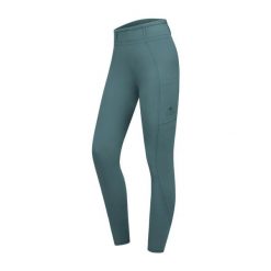 Damskie legginsy jeździeckie z pełną przyczepnością ELT Orelie. Zielone legginsy ELT, l, bez wzorów, z elastanu, z podwyższonym stanem. Za 332.50 zł.