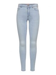 ONLY Dżinsy "Onlwauw" - Skinny fit - w kolorze błękitnym rozmiar: XS/L32. Niebieskie jeansy Only, l, z aplikacjami. Za 56.93 zł.