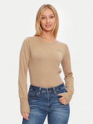 Guess Jeans Kardigan W4BR83 Z3HO2 Brązowy Regular Fit. Brązowe kardigany Guess Jeans, m, z aplikacjami, z jeansu. Za 179.99 zł.