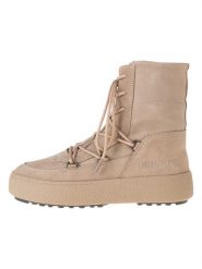 Moon Boot Skórzane botki zimowe "Mtrack Lace" w kolorze beżowym rozmiar: 44. Brązowe botki Moon Boot, na zimę, bez wzorów, bez obcasa, bez zapięcia. Za 412.88 zł.