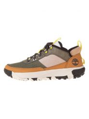 Timberland Skórzane sneakersy "Mujer" w kolorze oliwkowo-jasnobrązowym rozmiar: 36. Brązowe trampki Timberland, bez wzorów, bez zapięcia. Za 165.31 zł.