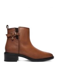 MEXX Botki CEO-MX/044C-WI44 Brązowy. Brązowe botki Mexx, bez wzorów, ze skóry, bez obcasa, na słupku, bez zapięcia. Za 379.99 zł.