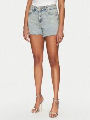 Guess Szorty jeansowe W5GD74 D5LQ2 Niebieski Regular Fit. Niebieskie szorty Guess, z aplikacjami, z bawełny. Za 419.99 zł.