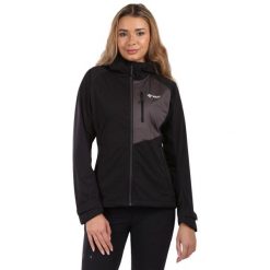 Damska kurtka softshell Kilpi BELTRA-W. Czarne kurtki sportowe Kilpi, l, bez wzorów, z softshellu, bez kaptura, trekkingowe. Za 473.69 zł.
