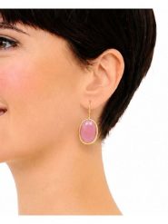 Pierres delicates Pozłacane kolczyki z tygrysim okiem rozmiar: onesize. Żółte kolczyki Pierres delicates, pozłacane, z zapięciem typu bigiel. Za 51.95 zł.