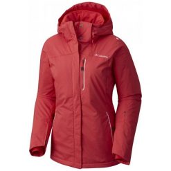 COLUMBIA Lost Peak Jacket Red Camellia L. Czerwone kurtki sportowe Columbia, l, bez wzorów, bez kaptura, narciarskie, omni-heat (columbia). W wyprzedaży za 626.00 zł.