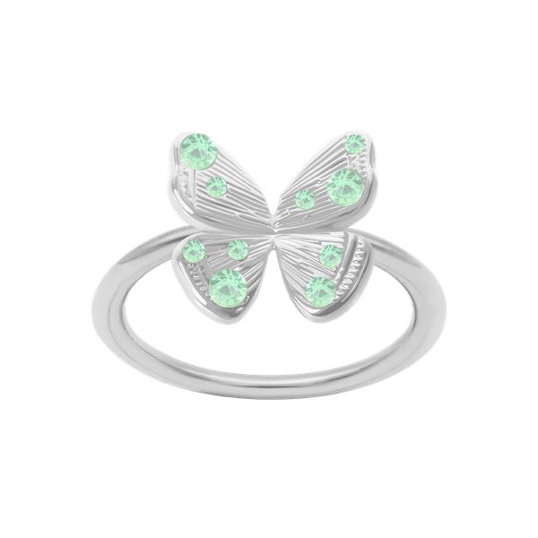 Pierścionek Papillon posrebrzany. Szare pierścionki Lilou, posrebrzane. Za 219.00 zł.