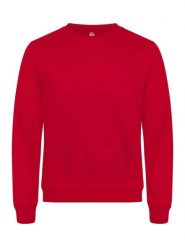 Clique Basic Roundneck bluza unisex z wykończeniem przeciw pilingowi – red. Czerwone bluzy CLIQUE, xl, bez wzorów, z bawełny, bez kaptura. Za 149.58 zł.