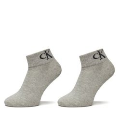 Skarpety długie Calvin Klein Jeans. Szare skarpety Calvin Klein Jeans, bez wzorów, z jeansu. Za 59.99 zł.