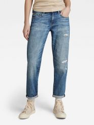G-Star Dżinsy - Boyfriend fit - w kolorze niebieskim rozmiar: W25/L32. Niebieskie jeansy G-Star, l, z aplikacjami. Za 189.29 zł.