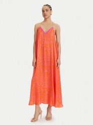 LOLA CASADEMUNT Sukienka letnia LS2616030 Pomarańczowy Regular Fit. Brązowe sukienki LOLA CASADEMUNT, na lato, xs, bez wzorów, z wiskozy, bez kołnierzyka, bez ramiączek. Za 459.99 zł.