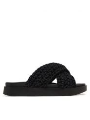 Inuikii Klapki Woven 1004.003.0062 Czarny. Czarne klapki Inuikii, bez wzorów, z materiału, bez obcasa. Za 859.99 zł.