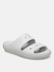 Crocs Klapki "Classic" w kolorze szarym rozmiar: 37/38. Szare klapki Crocs, bez wzorów, z otwartym noskiem, bez obcasa. Za 129.95 zł.