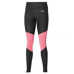 Damskie legginsy Mizuno Core Impulse. Czarne legginsy sportowe Mizuno, xs, bez wzorów, z elastanu, do biegania. Za 119.99 zł.