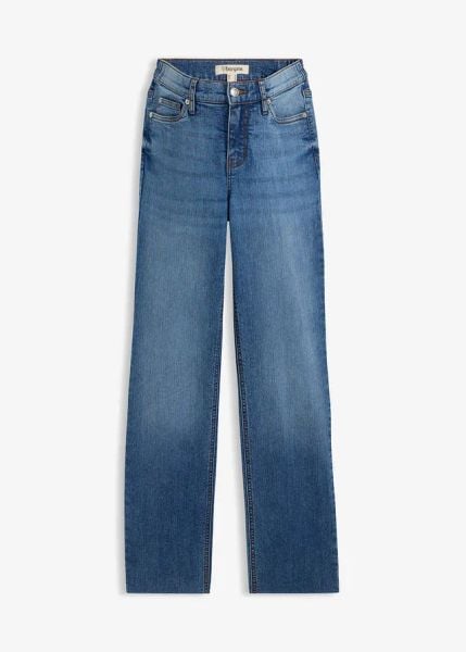 Dżinsy ciążowe. Niebieskie jeansy bonprix, bez wzorów. Za 169.99 zł.