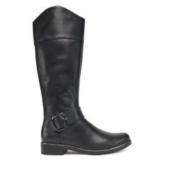 Oficerki Caprice. Czarne kozaki Caprice, bez obcasa, na płaskiej podeszwie, bez zapięcia. Za 739.99 zł.