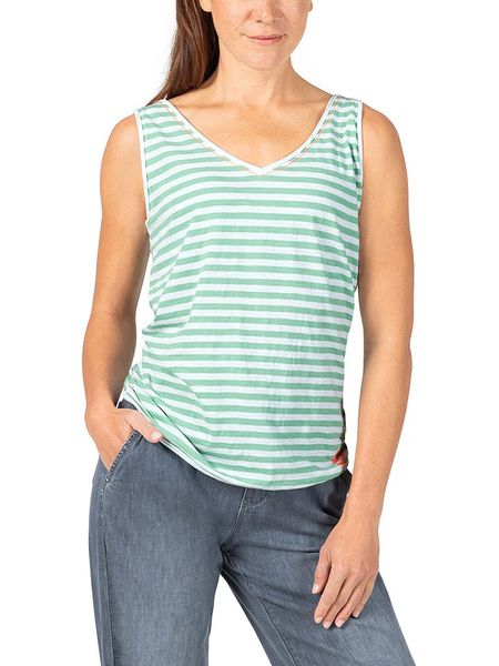 Timezone Top w kolorze turkusowym rozmiar: L. Niebieskie topy Timezone, l, bez wzorów, z bawełny, bez kołnierzyka, bez ramiączek. Za 43.88 zł.