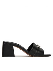 Nine West Klapki R25SS04465 Czarny. Czarne klapki Nine West, bez wzorów, z materiału, bez obcasa. Za 229.99 zł.