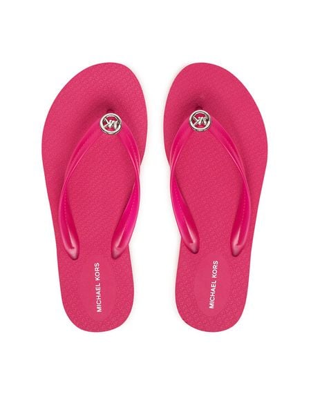 MICHAEL Michael Kors Japonki Posie Flip Flop 40S6PSFA3Q Różowy. Czerwone klapki MICHAEL Michael Kors, bez wzorów, z syntetyku, bez obcasa. Za 203.99 zł.