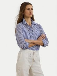 LAUREN RALPH LAUREN Koszula 200970150001 Niebieski Relaxed Fit. Niebieskie koszule Lauren Ralph Lauren, l, bez wzorów, z bawełny, bez kołnierzyka, bez ramiączek. Za 499.99 zł.