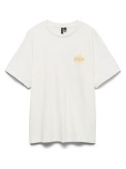 Vero Moda Koszulka w kolorze białym rozmiar: XL. Białe bluzki Vero Moda, xl, bez wzorów, z bawełny, bez kołnierzyka, bez ramiączek. Za 81.95 zł.