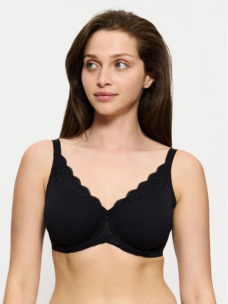 Triumph Biustonosz z fiszbiną Amourette 10210670 Czarny. Czarne biustonosze Triumph, bez wzorów, z syntetyku. Za 108.00 zł.