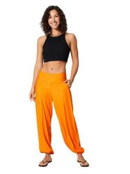 Aller Simplement Spodnie w kolorze pomarańczowym rozmiar: 34/36. Pomarańczowe spodnie materiałowe Aller Simplement, bez wzorów, z materiału, z podwyższonym stanem. Za 56.99 zł.