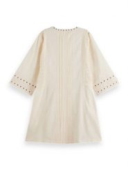 Scotch & Soda Sukienka w kolorze beżowym rozmiar: 36. Brązowe sukienki Scotch & Soda, na co dzień, bez wzorów, bez kołnierzyka, bez ramiączek, mini, proste. Za 162.49 zł.