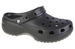 Sandały CROCS CLASSIC PLATFORM CLOG W Czarny. Czarne sandały Crocs, bez wzorów, z gumy, bez obcasa, bez zapięcia. Za 278.99 zł.