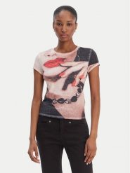 Guess T-Shirt W6RI49 KCCG0 Kolorowy Regular Fit. T-shirty Guess, xs, z aplikacjami, z bawełny, bez kołnierzyka, bez ramiączek. Za 199.99 zł.