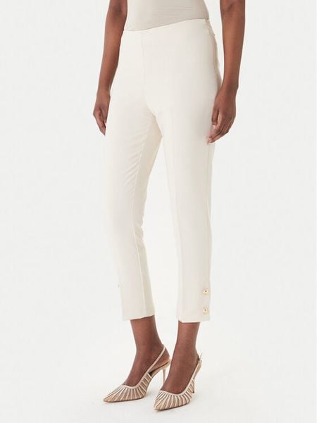 Rinascimento Spodnie materiałowe CFC0128641003 Beżowy Slim Fit. Brązowe spodnie materiałowe Rinascimento, s, bez wzorów, z materiału. Za 263.99 zł.