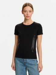 EA7 Emporio Armani T-Shirt 7W000521 AF12503 UC001 Czarny Regular Fit. Czarne t-shirty EA7 Emporio Armani, s, bez wzorów, z bawełny, bez kołnierzyka, bez ramiączek. Za 329.99 zł.