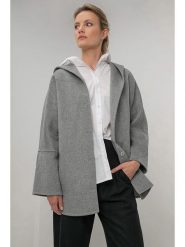 Josephine & Co Płaszcz przejściowy w kolorze szarym rozmiar: 42. Szare płaszcze Josephine & Co, bez wzorów, z wełny, bez kaptura. Za 367.99 zł.