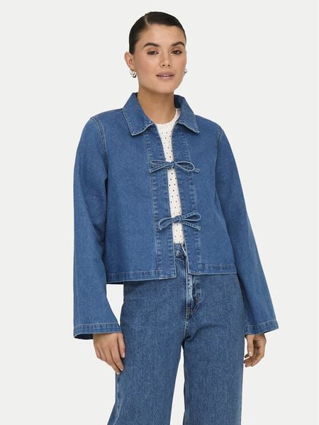 ONLY Kurtka jeansowa Thora 15357228 Niebieski Regular Fit. Niebieskie kurtki Only, l, bez wzorów, z bawełny, bez kaptura. Za 144.99 zł.