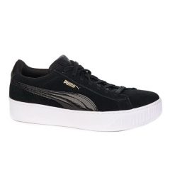 PUMA Vikke ZLN 0351 - Czarne sportowe buty z zamszu. Białe obuwie sportowe Puma, z zamszu, bez zapięcia, do biegania. Za 305.99 zł.