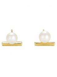 OR ÉCLAT Złote kolczyki-wkrętki "Manya" z perłami rozmiar: onesize. Żółte kolczyki OR ÉCLAT, z perłą, złote. Za 434.99 zł.