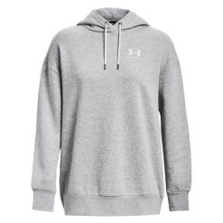 Damska bluza z kapturem Under Armour Essential Flc OS. Białe bluzy Under Armour, na zimę, bez wzorów, z dzianiny, z kapturem. Za 350.99 zł.