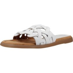 Sandały UNISA CLERY RAN Biały. Białe sandały Unisa, bez wzorów, ze skóry, bez obcasa, bez zapięcia. Za 388.99 zł.