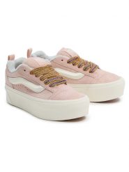 Vans Skórzane sneakersy "Knu Stack" w kolorze jasnoróżowo-białym rozmiar: 39. Białe trampki Vans, bez wzorów, bez zapięcia. Za 180.49 zł.