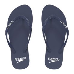 Klapki japonki damskie Speedo Flip Flop. Niebieskie klapki Speedo, bez wzorów, bez obcasa. Za 79.99 zł.