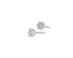 Kolczyki z białego złota z brylantami - 0,25 ct - próba 585. Białe kolczyki Apart, z brylantem, złote. Za 3,390.00 zł.
