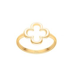 Pierścionek Icons w kształcie koniczyny pozłacany. Pierścionki Lilou, pozłacane. Za 149.00 zł.