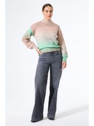 Garcia Sweter w kolorze beżowo-miętowym rozmiar: XS. Brązowe swetry Garcia, xs, bez wzorów, ze splotem, bez ramiączek. Za 100.52 zł.