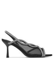 JENNY Sandały R25SS00508 Czarny. Czarne sandały Jenny, bez wzorów, z syntetyku, bez obcasa, na szpilce, bez zapięcia. Za 149.99 zł.