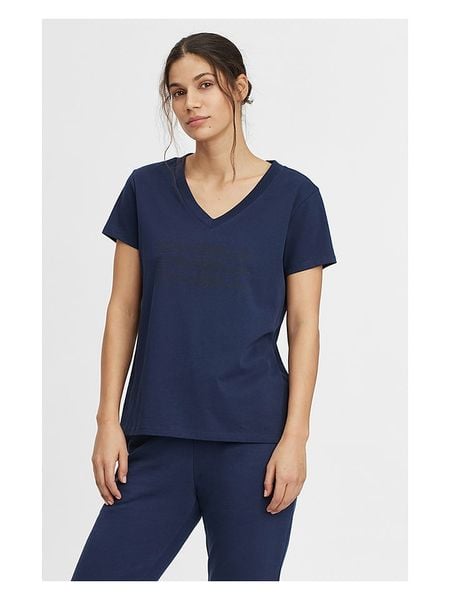 O'Neill Koszulka "Triple Stack" w kolorze granatowym rozmiar: XS. Niebieskie bluzki O'Neill, xs, bez wzorów, z bawełny, bez kołnierzyka, bez ramiączek. Za 39.21 zł.