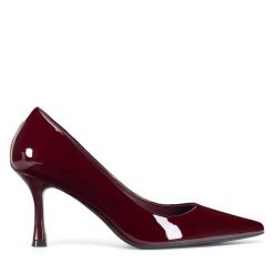 Szpilki Gino Rossi. Czerwone szpilki Gino Rossi, bez wzorów, bez obcasa, na szpilce, bez zapięcia. Za 299.99 zł.